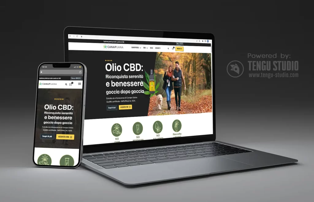 Sito Web per commercio olio CBD