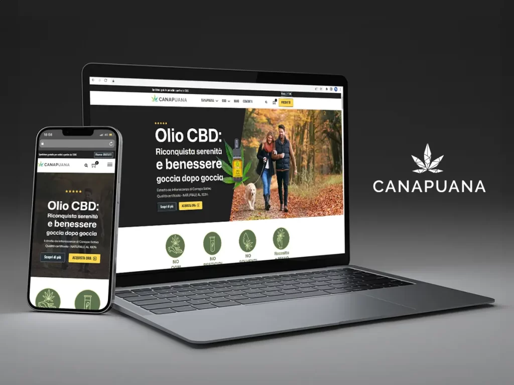 Sito Web per commercio olio CBD