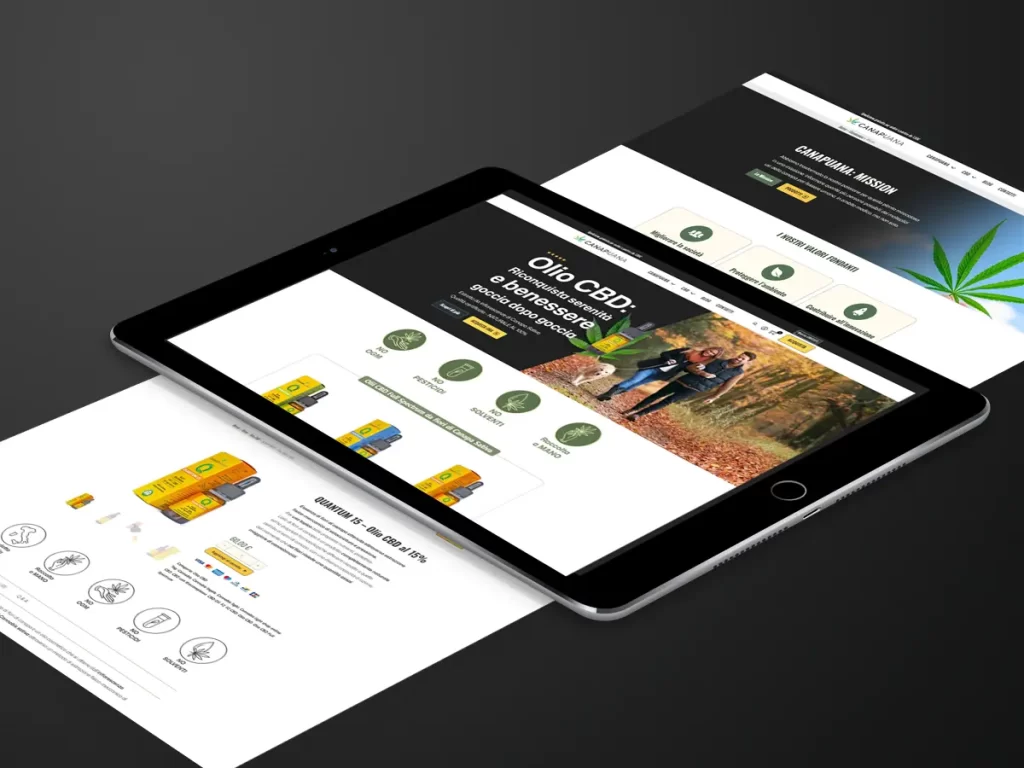 eCommerce - Sito Web per commercio olio CBD