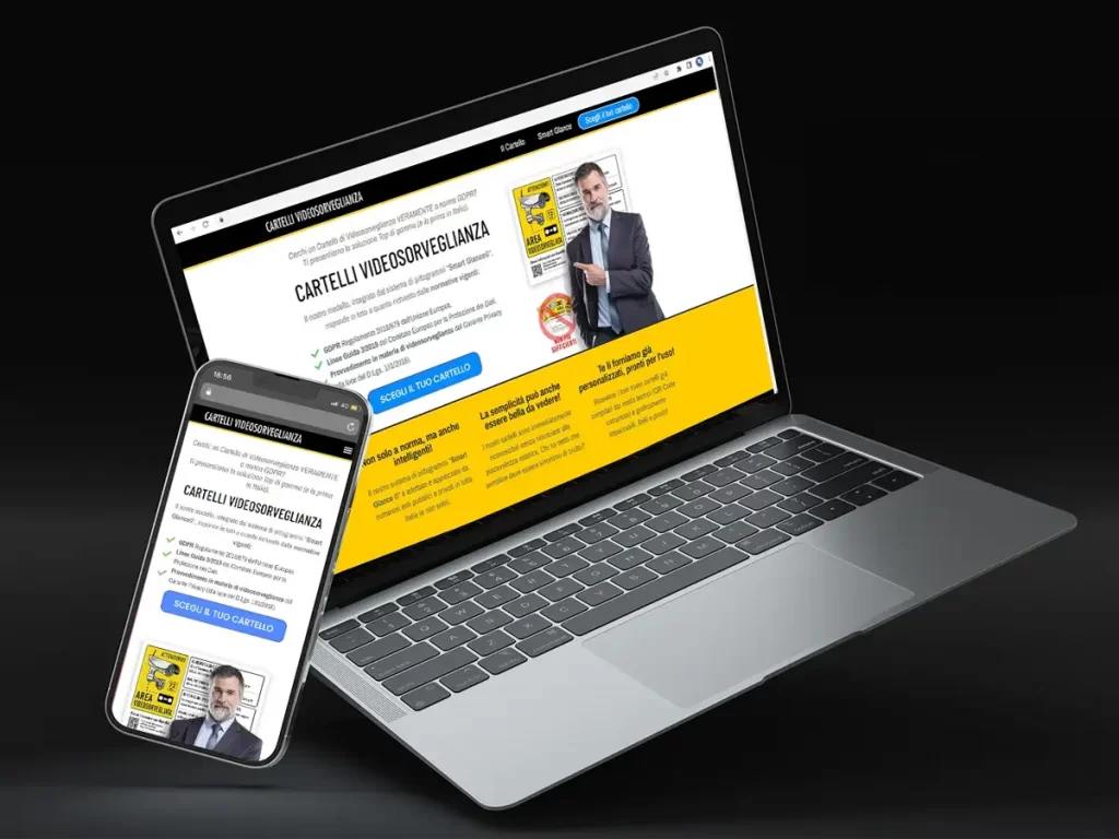 Landing Page per vendita Segnaletica